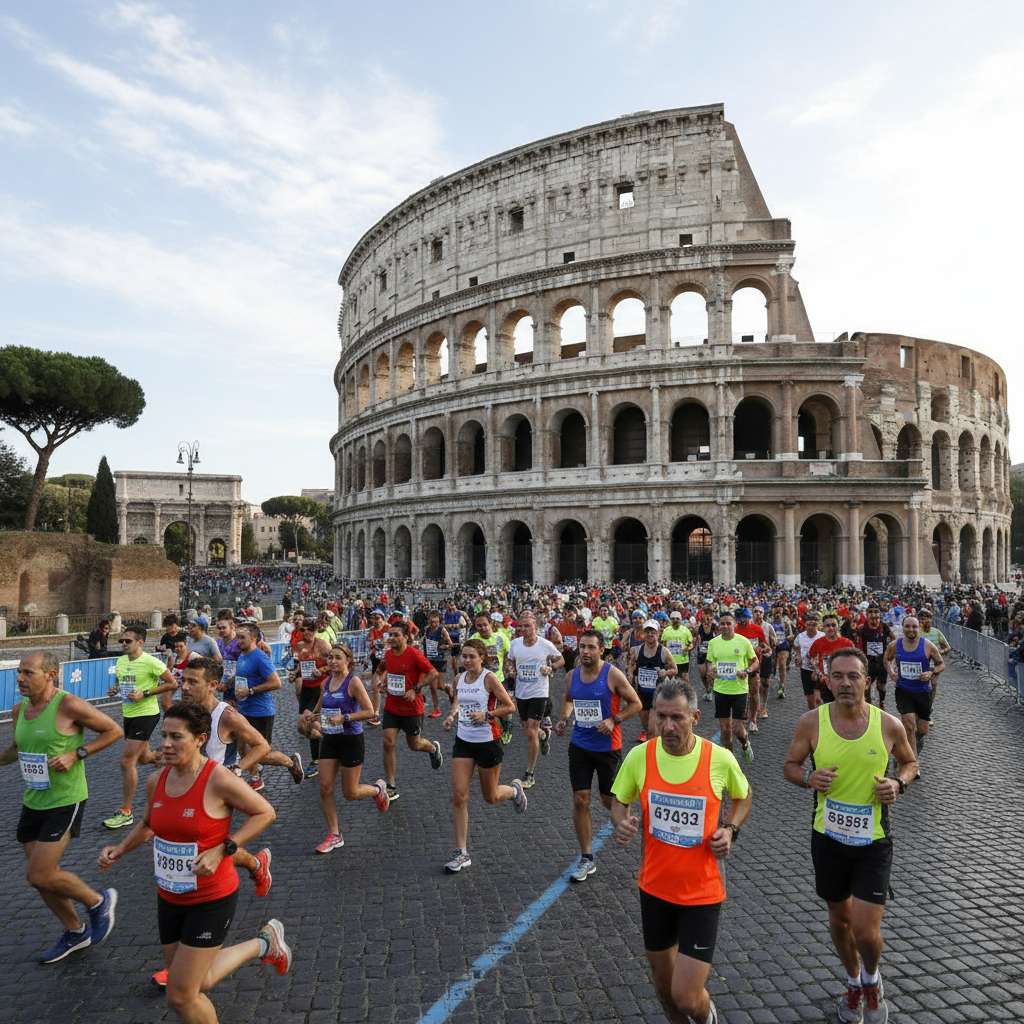 Maratona di Roma runners